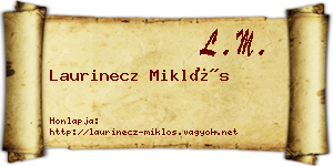 Laurinecz Miklós névjegykártya