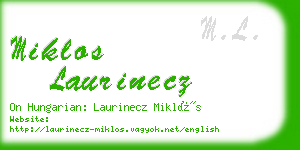 miklos laurinecz business card